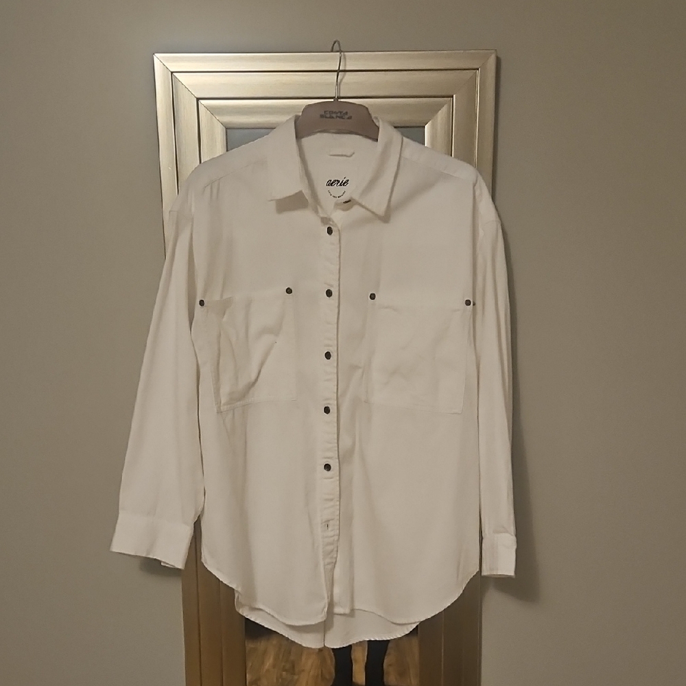 Aerie Classic White Button-Up Shirt NWOT